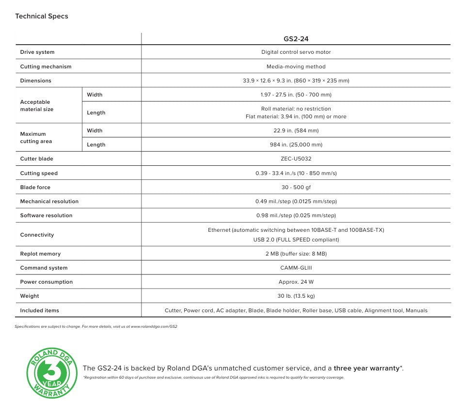 GS2-24 VERSA STUDIO DESKTOP VINYL CUTTER